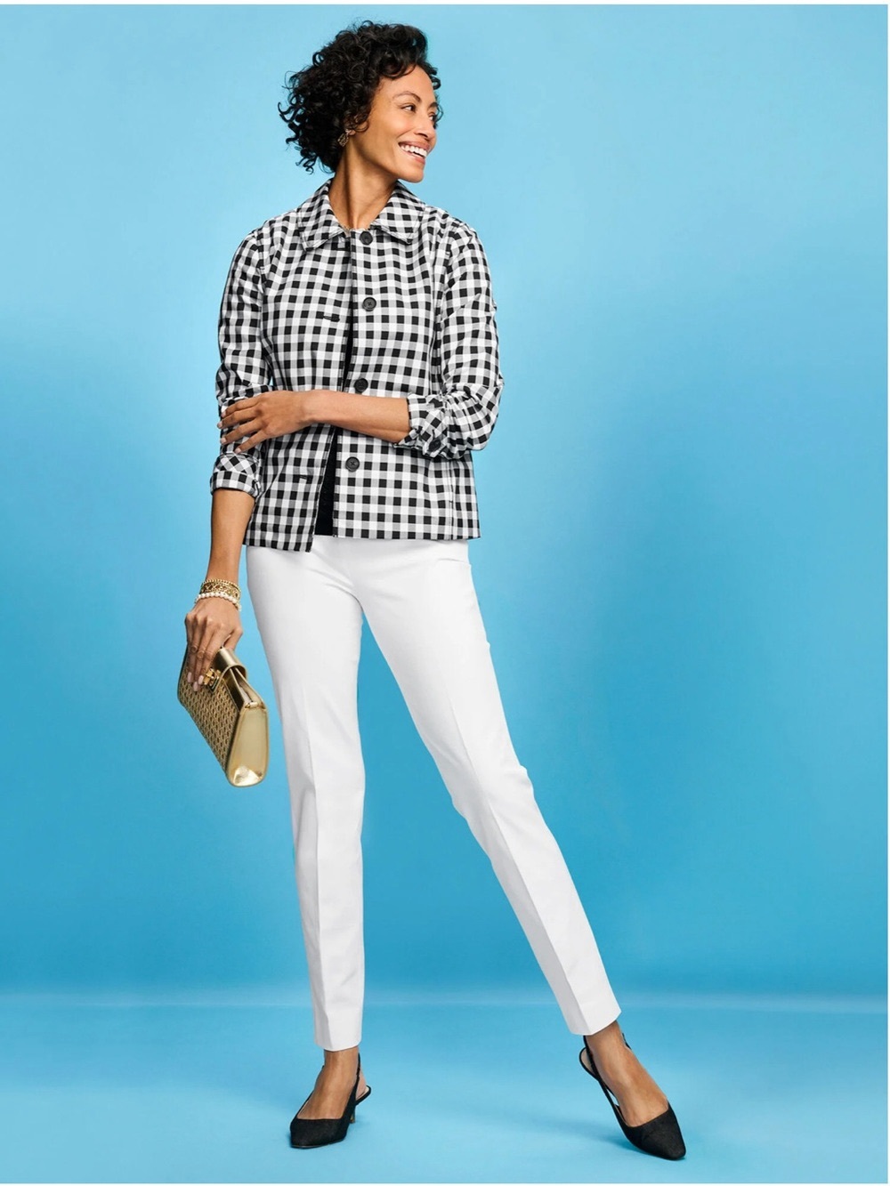 Talbots Chatham Ankle Pant White Slim Straight Leg Ankle Length Size 2 NWT - Picture 2 of 13